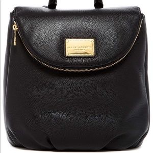 Marc Jacobs black leather backpack